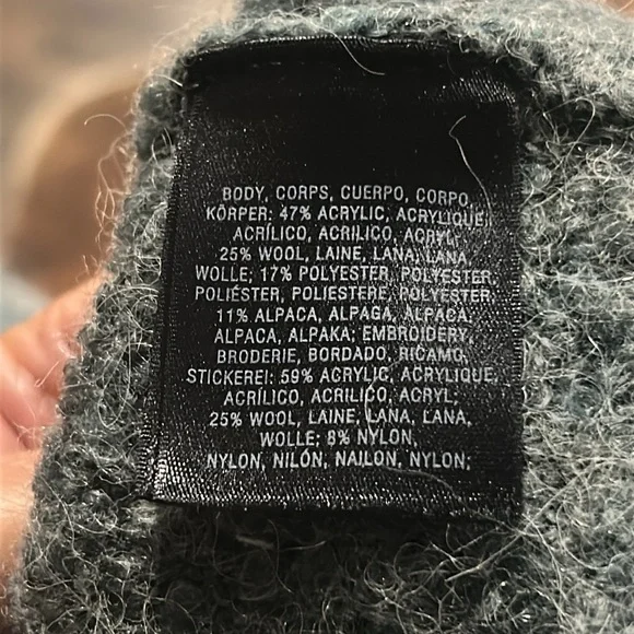 Sleeping on Snow Anthropologie Alpaca/Wool/Mohair Blend Floral Yarn Sweater - Picture 9 of 11